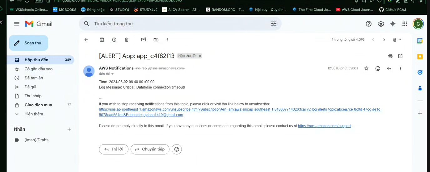 Email result