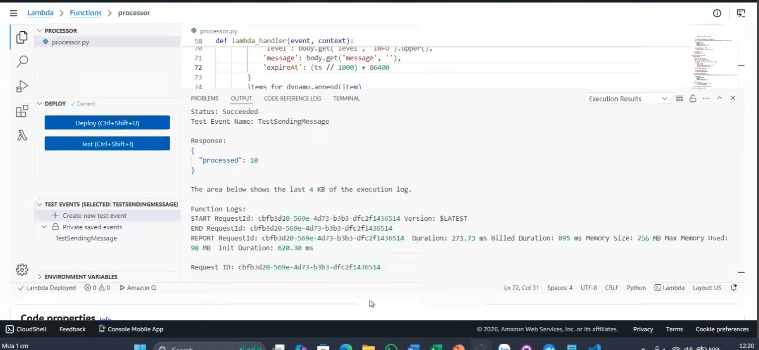 Lambda run